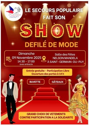 affiche show secours pop